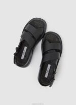 Women Black Pepe Jeans Summer Block Wedge Sandals 60J40651 - Image 2