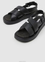 Women Black Pepe Jeans Summer Block Wedge Sandals 60J40651 - Image 3