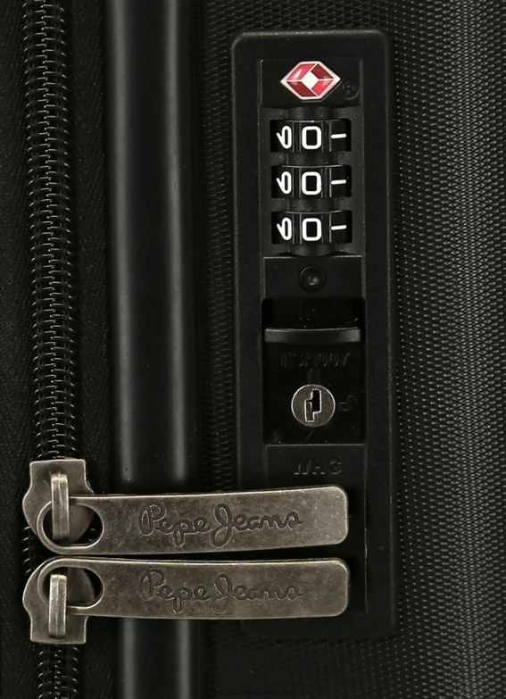 Women Black Pepe Jeans Trolley Abs 55Cm. Highlight Hard Suitcase 60J40758 - Image 5