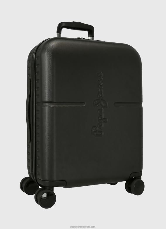 women_black_pepe_jeans_trolley_abs_55cm_highlight_hard_suitcase_60j40758.jpg Women Black Pepe Jeans Trolley Abs 55Cm. Highlight Hard Suitcase 60J40758 - Image 1