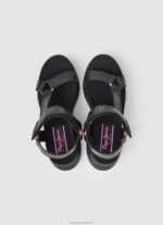 Women Black Pepe Jeans Venus Ace Trek Sandals 60J40687 - Image 2