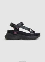 Women Black Pepe Jeans Venus Ace Trek Sandals 60J40687
