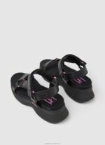 Women Black Pepe Jeans Venus Ace Trek Sandals 60J40687 - Image 4