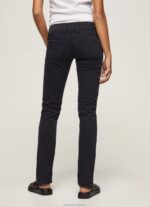 Women Black Pepe Jeans Venus Venus Straight Fit Low Waist Jeans 60J40298 - Image 4