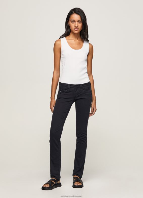 women_black_pepe_jeans_venus_venus_straight_fit_low_waist_jeans_60j40298.jpg Women Black Pepe Jeans Venus Venus Straight Fit Low Waist Jeans 60J40298 - Image 1