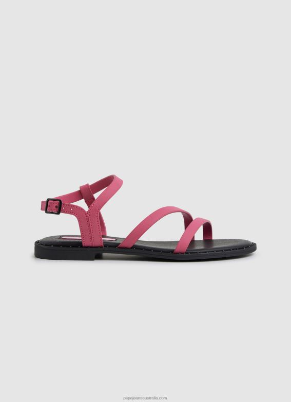 women_bubble_gum_pepe_jeans_hayes_juice_flat_sandals_60j40666.jpg Women Bubble Gum Pepe Jeans Hayes Juice Flat Sandals 60J40666 - Image 1