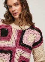 Women Buff Pepe Jeans Crochet Perkins Neck Jersey 60J40246 - Image 2
