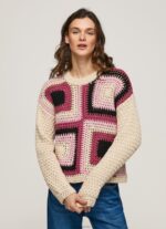 Women Buff Pepe Jeans Crochet Perkins Neck Jersey 60J40246