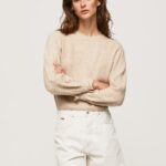 Women Buff Pepe Jeans Openwork Round Neck Jersey 60J40244