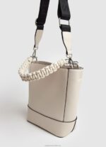 Women Buttermilk Pepe Jeans Double-Handled Bucket Bag 60J40731 - Image 2