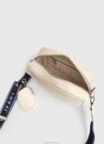 Women Buttermilk Pepe Jeans Embossed Logo Maxi Crossbody Bag 60J40712 - Image 4