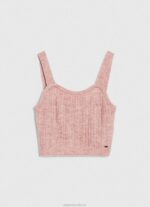 Women Cloudy Pink Pepe Jeans Knit Straps Top 60J40247 - Image 5