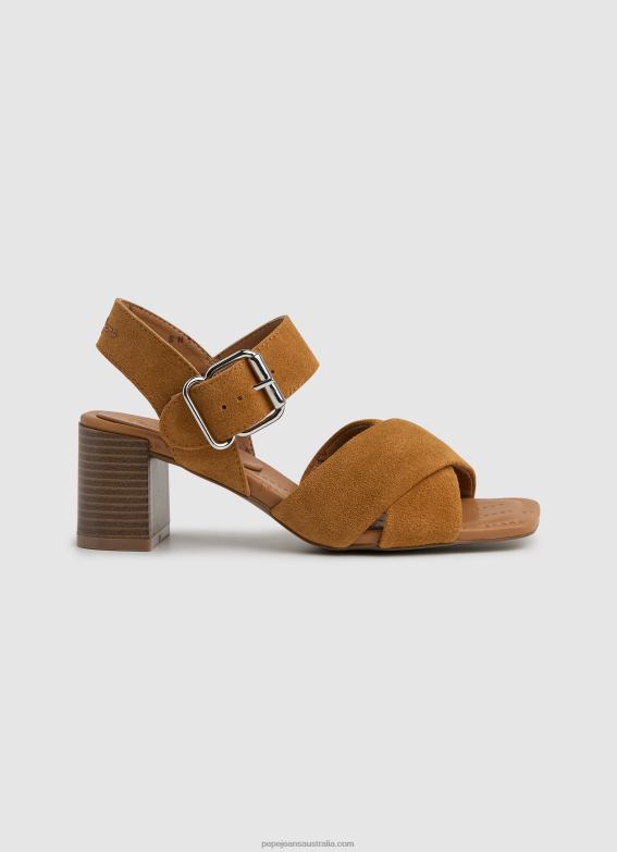 women_cognac_pepe_jeans_altea_basic_suede_sandals_60j40649.jpg Women Cognac Pepe Jeans Altea Basic Suede Sandals 60J40649 - Image 1