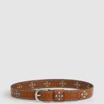 Women Cognac Pepe Jeans Bohemian Leather Belt 60J40765