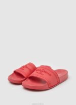Women Coral Pepe Jeans Slider Logo Beach Flip Flops 60J40684 - Image 3