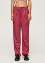 Women Dark Blush Pepe Jeans Flowing Chino Pants 60J40296 - Image 2