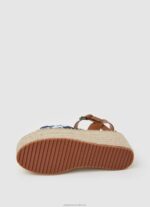 Women Deep Sea Pepe Jeans Witney Dye Wedge Sandals 60J40644 - Image 5