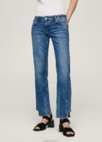 Women Denim Pepe Jeans Alex Low Rise Straight Fit Jeans 60J4024 - Image 2