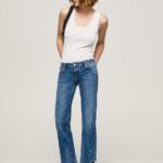 Women Denim Pepe Jeans Alex Low Rise Straight Fit Jeans 60J4024