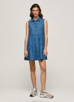 Women Denim Pepe Jeans Arya Short Denim Dress 60J40183 - Image 2
