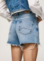 Women Denim Pepe Jeans Balloon Fit Denim Shorts 60J40481 - Image 5