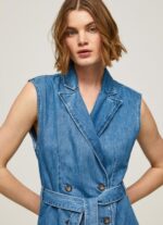 Women Denim Pepe Jeans Carmen Short Denim Dress 60J40154 - Image 3