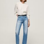Women Denim Pepe Jeans Celyn Regular Fit High Waisted Jeans 60J4025