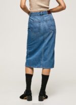 Women Denim Pepe Jeans Cotton Denim Midi Skirt 60J40100 - Image 4