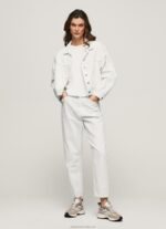 Women Denim Pepe Jeans Cracking Effect Denim Jacket 60J4095 - Image 2