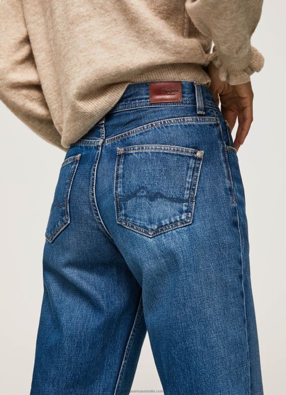 Women Denim Pepe Jeans Dover High Waisted Relaxed Fit Jeans 60J4083 - Image 5