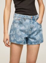 Women Denim Pepe Jeans Floral Print Denim Shorts 60J40502 - Image 3