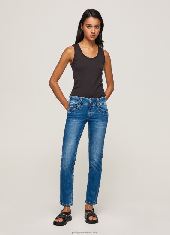 women_denim_pepe_jeans_gen_straight_fit_mid_waist_jeans_60j4032.jpg Women Denim Pepe Jeans Gen Straight Fit Mid Waist Jeans 60J4032 - Image 1