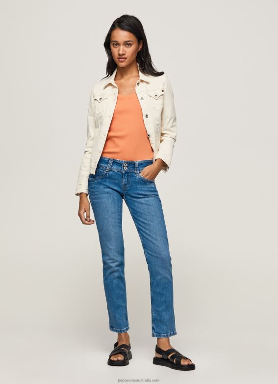 women_denim_pepe_jeans_gen_straight_fit_mid_waist_jeans_60j4034.jpg Women Denim Pepe Jeans Gen Straight Fit Mid Waist Jeans 60J4034 - Image 1