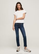 Women Denim Pepe Jeans Gen Straight Fit Mid Waist Jeans 60J404