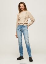 Women Denim Pepe Jeans Grace High Waisted Slim Fit Jeans 60J4067