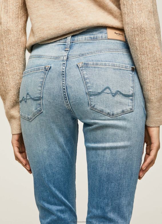 Women Denim Pepe Jeans Grace High Waisted Slim Fit Jeans 60J4067 - Image 5