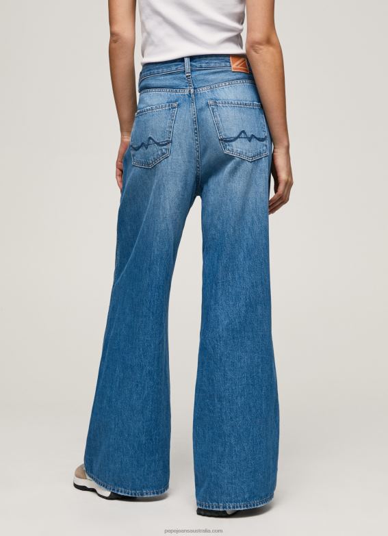 Women Denim Pepe Jeans Jaimy High Waisted Wide Fit Jeans 60J4079 - Image 4