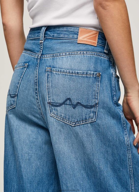 Women Denim Pepe Jeans Jaimy High Waisted Wide Fit Jeans 60J4079 - Image 5