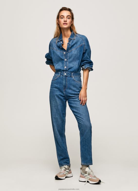 women_denim_pepe_jeans_long_cotton_denim_jumpsuit_60j40147.jpg Women Denim Pepe Jeans Long Cotton Denim Jumpsuit 60J40147 - Image 1