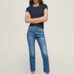 Women Denim Pepe Jeans Mary High Waisted Regular Fit Jeans 60J4018