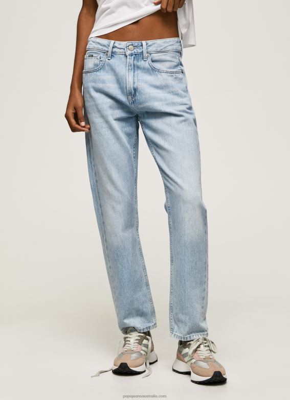 Women Denim Pepe Jeans Mary High Waisted Regular Fit Jeans 60J4019 - Image 2