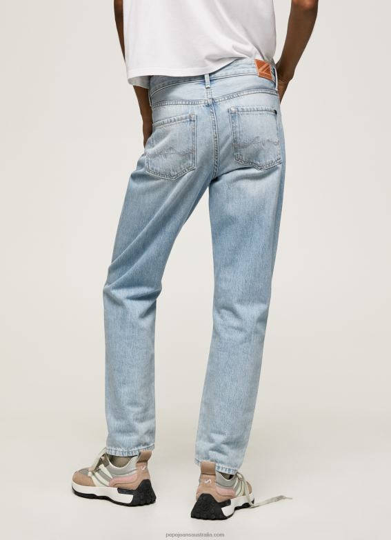 Women Denim Pepe Jeans Mary High Waisted Regular Fit Jeans 60J4019 - Image 4