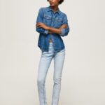 Women Denim Pepe Jeans New Brooke Midrise Regular Fit Jeans 60J4010