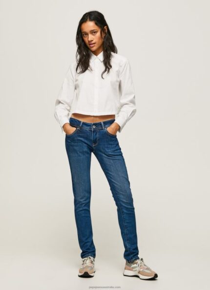 Women Denim Pepe Jeans New Brooke Midrise Regular Fit Jeans 60J4011