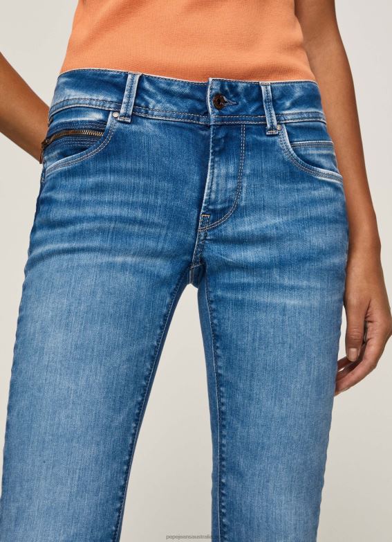 Women Denim Pepe Jeans New Brooke Midrise Regular Fit Jeans 60J4027 - Image 3