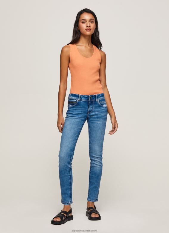 Women Denim Pepe Jeans New Brooke Midrise Regular Fit Jeans 60J4027 - Image 1