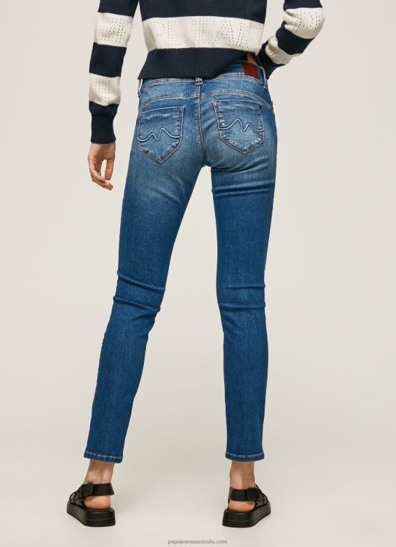 Women Denim Pepe Jeans New Brooke Midrise Regular Fit Jeans 60J408 - Image 4