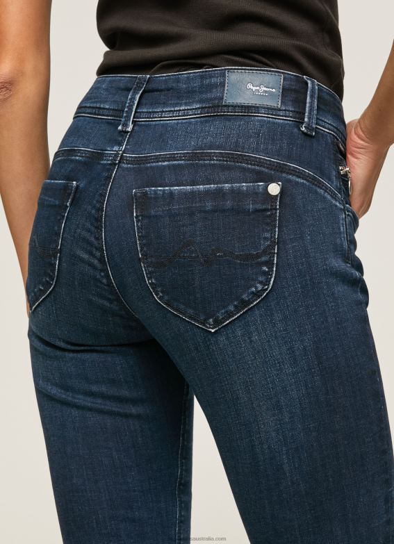 Women Denim Pepe Jeans New Brooke Slim Fit Mid Waist Jeans 60J4035 - Image 5