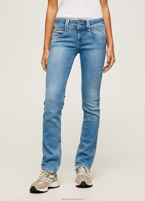 Women Denim Pepe Jeans New Gen Midrise Regular Fit Jeans 60J4013 - Image 2