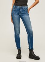 Women Denim Pepe Jeans Pixie Skinny Fit Midrise Jeans 60J4054 - Image 2
